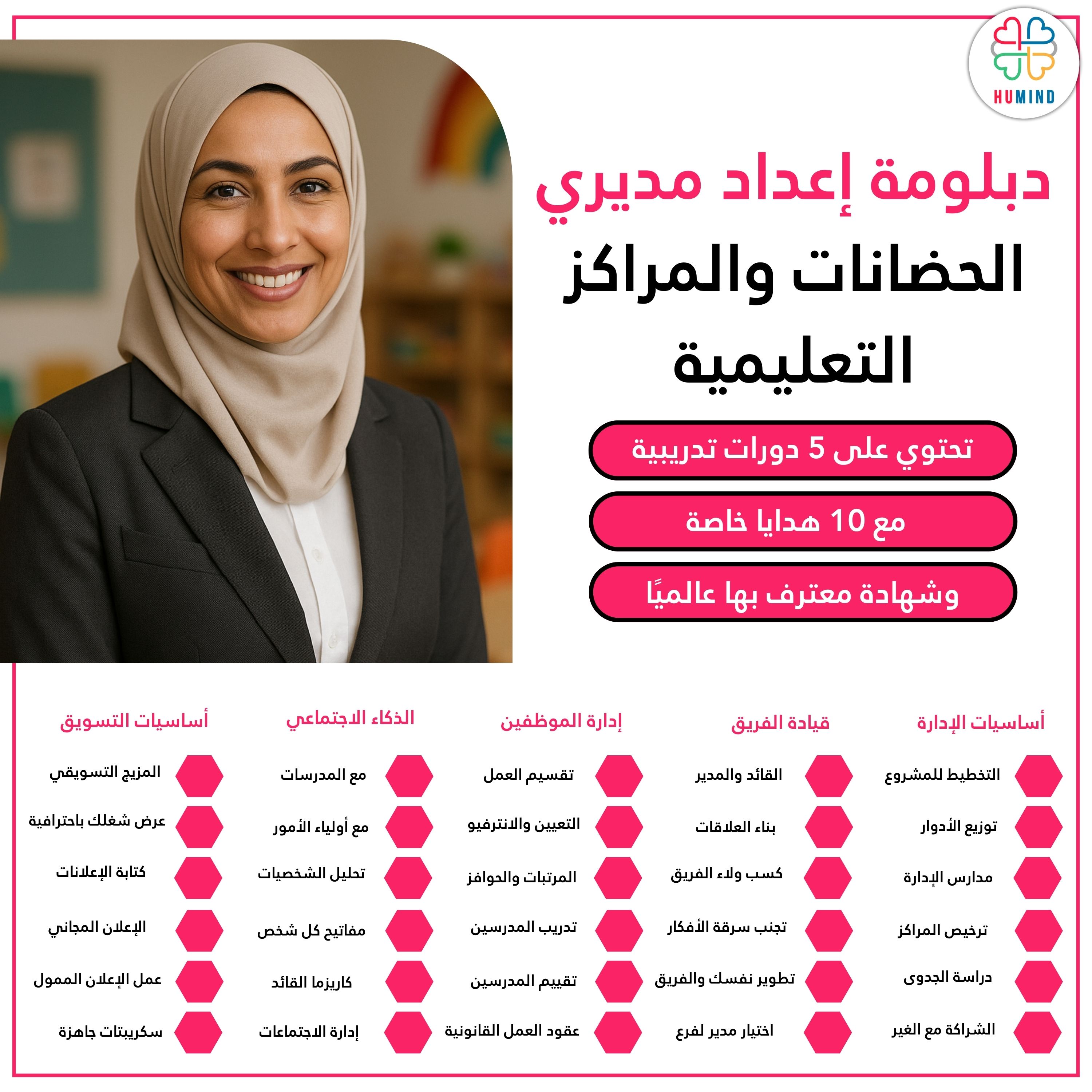 دبلومة إدارة الحضانات والمراكز التعليمية